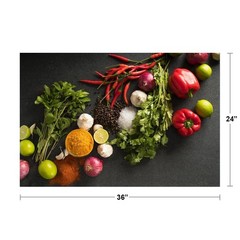 Fresh is Best Vegetables Herbs And Spices Photo Art Print Poster 24×36 inch