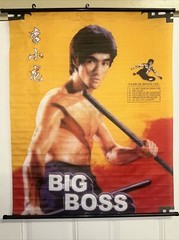 BRUCE LEE BIG BOSS #7 Hong Kong Cloth Print Scroll Hanging Wall Poster 25″ x 31″