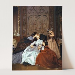 The Hesitant Fiancee Victorian Woman Lady Painting 1800s Wall Art Poster Print
