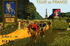 1938 Bicycle Tour de France Bike Cycle Art Wall Room Poster – POSTER 20×30