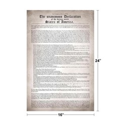 Declaration Independence Remastered Readable US History Art Print Poster 16×24