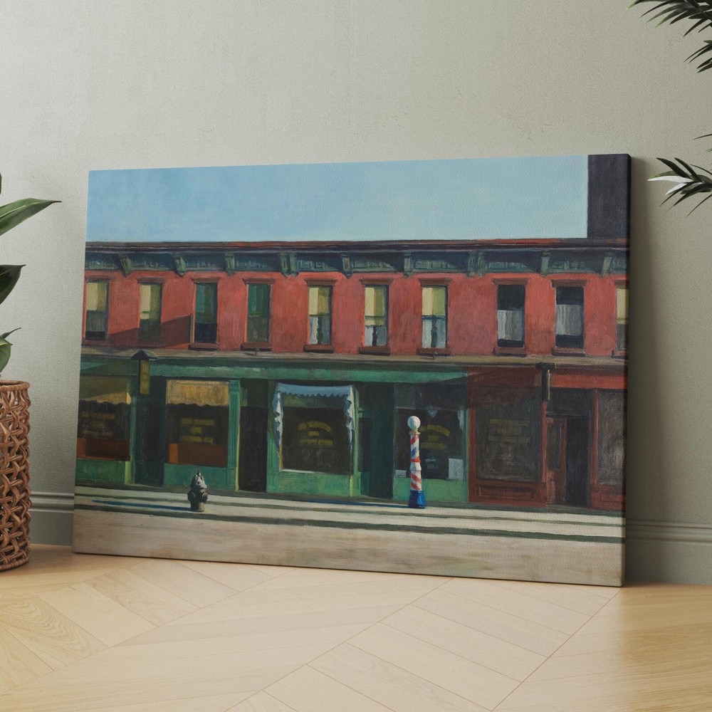 Early Sunday Morning by Edward Hopper USA America 1900s Canvas Wall Art Print