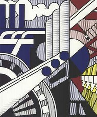 ROY LICHTENSTEIN Study For Preparedness 27.5″ x 35.5″ Serigraph 1989 Pop Art Blu