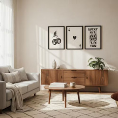 Framed Set of 3 Poker Wall Art 16 In. X 12 In.