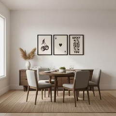 Framed Set of 3 Poker Wall Art 16 In. X 12 In.