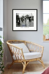 Eddy Merckx Signed Print, Paris-Nice 1967, 24 x 20 Inch Cycling Photograph