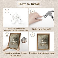 Gold Framed Wall Art Vintage Spring Duck Canvas Wall Art Retro Cottagecore Ar…
