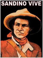 843.Political Poster.SANDINO.Nicaragua Patriot Latin America leader.History art