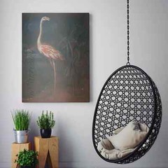 Vintage Flamingo Painting Retro Birds Paintings Animals Canvas Print Wall Art