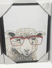 2) Whimsical Animal Prints Donkey & Sheep Hobby Lobby NEW 16 x 12″