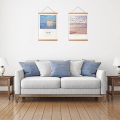 FALAMON Magnetic Poster Hanger Frame, 12×16 12×18 12L» x 0.7W», Teak Wood