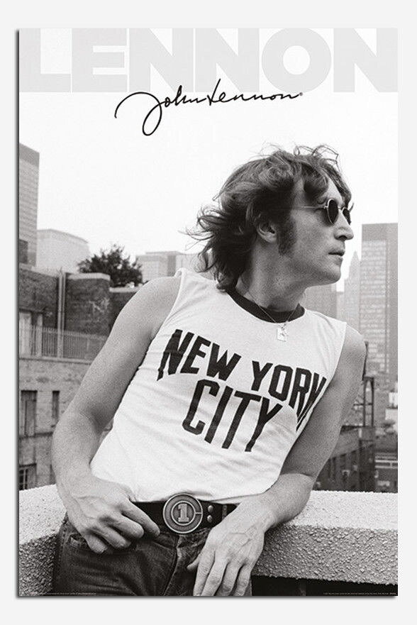 88715 John Lennon York City T Shirt Decor Wall Print Poster