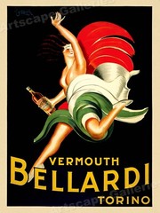 «Bellardi Vermouth Torino» 1920s Classic Italian Liquor Poster – 24×32