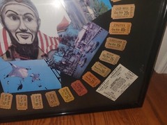 Vintage Riverview Amusement Park 25″x21″ Framed Picture Tickets 50th Anniversary