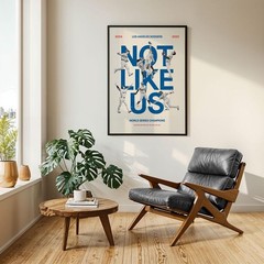 Not Like Us Dodgers Poster | World Series Champions Retro Mid-Century Art