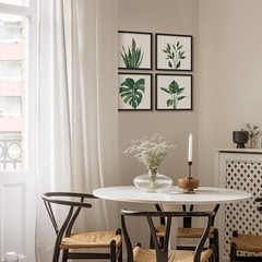 Framed Bathroom Wall Art Decor, 10×10 Inch 4 Pack Botanical Gallery Wall Fram…