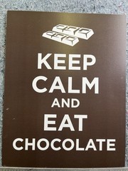 Keep Calm Eat Chocolate 11×14 Postcard Licensed Reprint Kitchen Decor