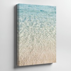 Clear Tropical Ocean Water Beach Canvas Wall Art Coastal Wall Decor For Home