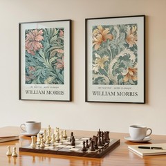 William Morris Floral Wall Art Set of 2 – Art Nouveau Botanical Prints