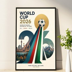 World Cup 2026 Soccer Poster Matte Vertical Poster