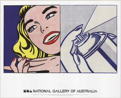 ROY LICHTENSTEIN Girl and Spray Can 23.25″ x 29″ Poster 2013 Pop Art Multicolor,