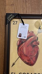 SAPNA SHAH EL CORAZON WALL ART CAT 12×18 LOTERIA #56 LOTTERY PRINT MEXICAN DECOR