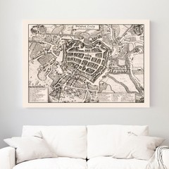 Old Map of Leipzig 1637 – Vintage Germany Art Wall Decor Pri