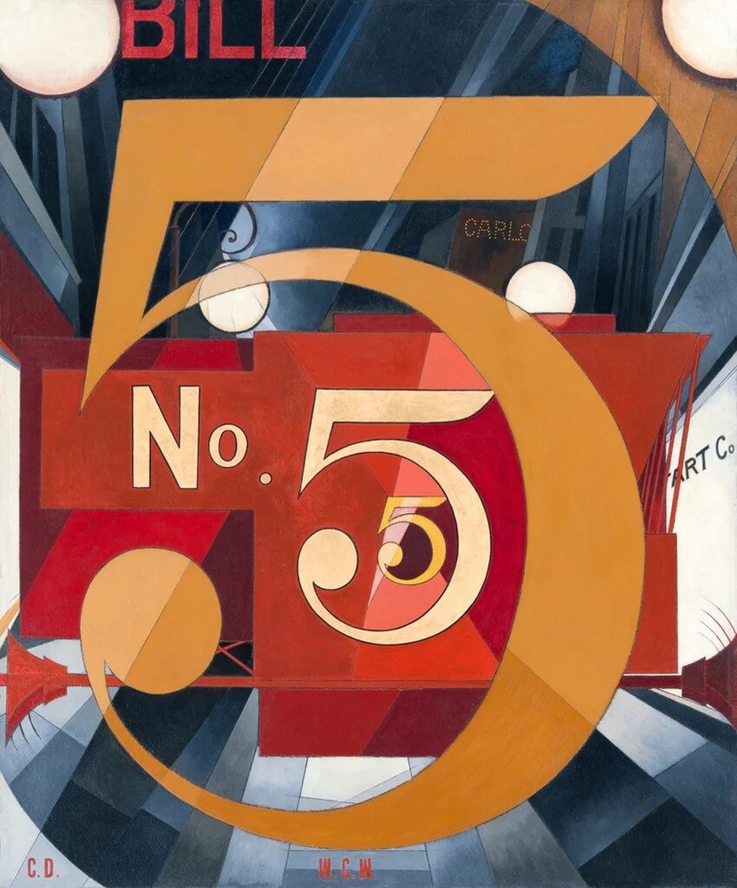 I Saw the Figure 5 in Gold 1928, Charles Demuth, Art Print Poster 14″ x 11″ 3423