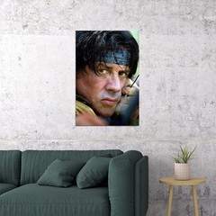 611683 Sylvester Stallone Rambo Action War Movie Wall Print Poster
