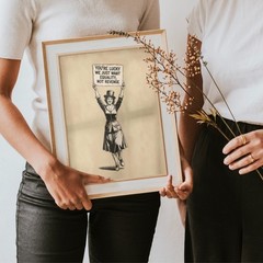 Equality Not Revenge Feminist Art Print Suffragette Protest Poster