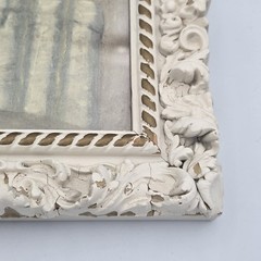 Set of 2 Vintage Cherry Jeffe Huldah Prints Ornate Wood Frames Paris Decor 17”