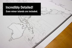 Educational Blank Outline Maps, 2-Sided World & US, 17” x 11”, 50-Pack | Grea…