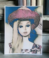 Retro Barbie Portrait Art Print 8×10