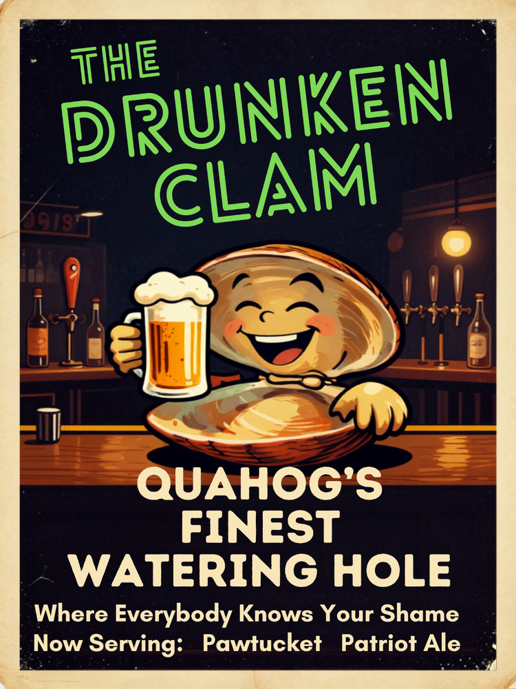 Family Guy Drunken Clam Ad Style Wall Collage Poster Print