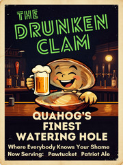Family Guy Drunken Clam Ad Style Wall Collage Poster Print