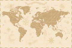 Vintage World Map Cool Wall Decor Art Print Poster 18×12