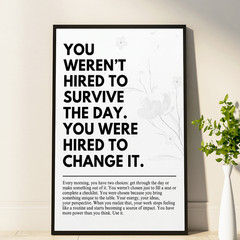 Remember Who You Are Wall Art, Bold Motivational Quote Poster