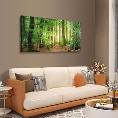 Green Forest Wall Art for Living Room Bedroom Office Large Nature Canvas Wall…