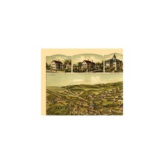 Historic Panoramic View – Highlandville Massachusetts – Bailey 1887 – Vintage