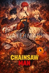 CHAINSAW MAN ART PRINT POSTER CHOOSE YOUR SIZE CHOOSE YOUR FAVORITE IMAGE