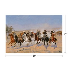 A Dash for the Timber Frederic Remington Painting Art Print Poster 36×24