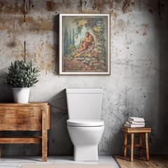 SASQUATCH FLOWERS Poster, Bigfoot Botanical Decor, Romantic Cryptid Wall Art