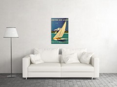 Sail Boat Sailboat Ocean Beach Pacific Northwest Sport Art Wall – POSTER 20×30