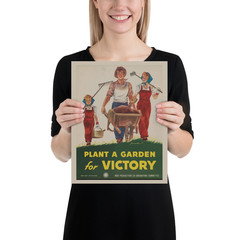 Victory Garden WWII Poster 1942 Americana Art