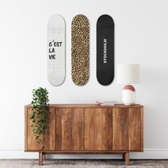 TwoDays Stockholm Style Skateboard Wall Decor – Modern Wall Mount Art Set for…