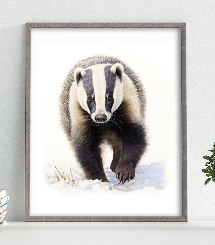 Wildlife Wall Art Print, Banger Art Print, Monochromatic Wall Decor Home Decor
