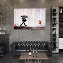 58199 BANKSY Coloured Rain Bild Street Wall Decor Print Poster