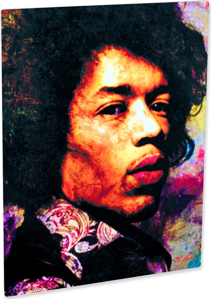 Jimi Hendrix Wall Art Print Signed Aluminum – Pop Wall Art Home Decor IK