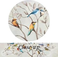 Waterproof Bird Themed Canvas Print 20x55in – Stunning Grey Art for Living Rooms