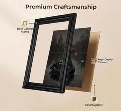 Gothic Dark Academy Wall Art Black Swan Painting Picture Country style animal…